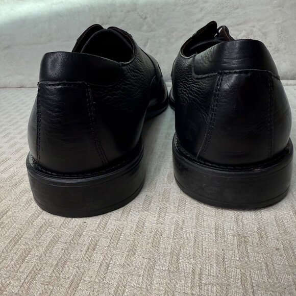 Johnston & Murphy Mens Black Leather Cap Toe Oxfords Size 12M - Picture 4 of 9